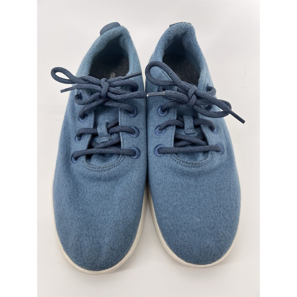 Allbirds Runner Shoes Mens 10‎ Blue Merino Wool Lace Up Washable 0319 NV1 Casual